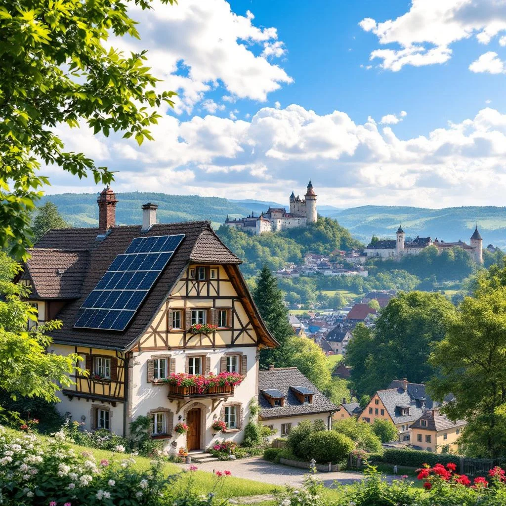 Photovoltaik-Anlage auf Einfamilienhaus in Kulmbach