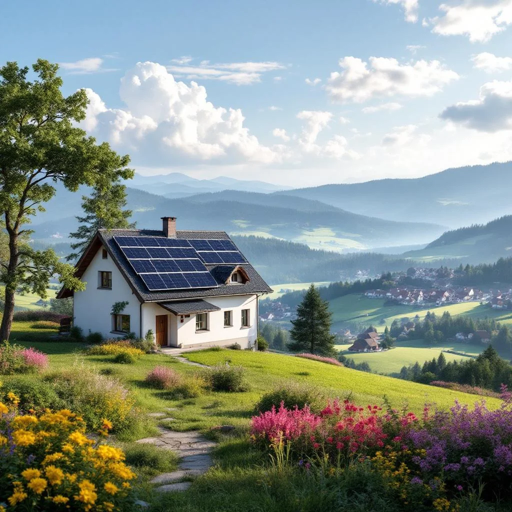 Photovoltaik-Anlage auf Einfamilienhaus in Neustadt bei Coburg