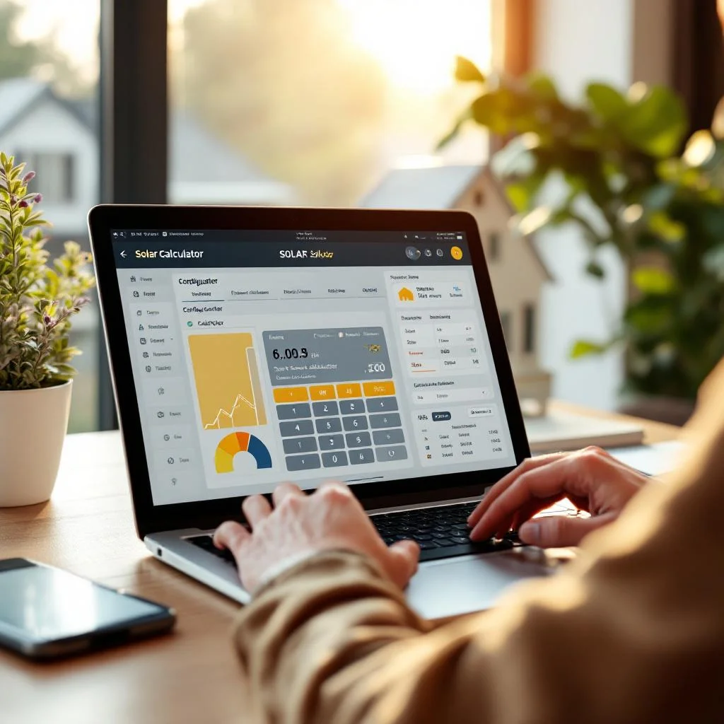 PV-Rechner Ergebnisübersicht am Laptop